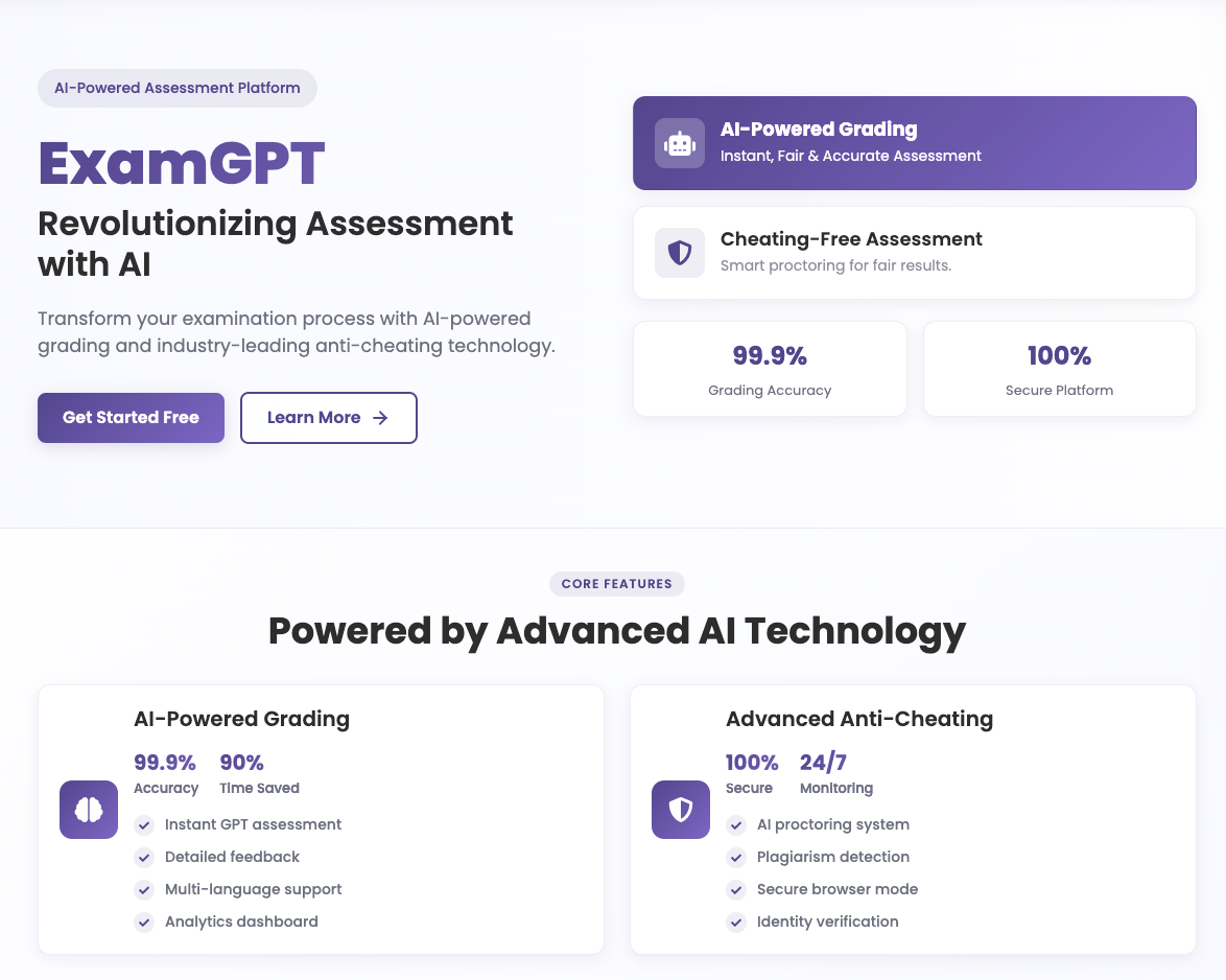 ExamGPT Platform Preview